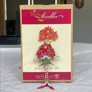 Department 56 Christmas Krinkles Poinsettia Man Ornament Figurine
